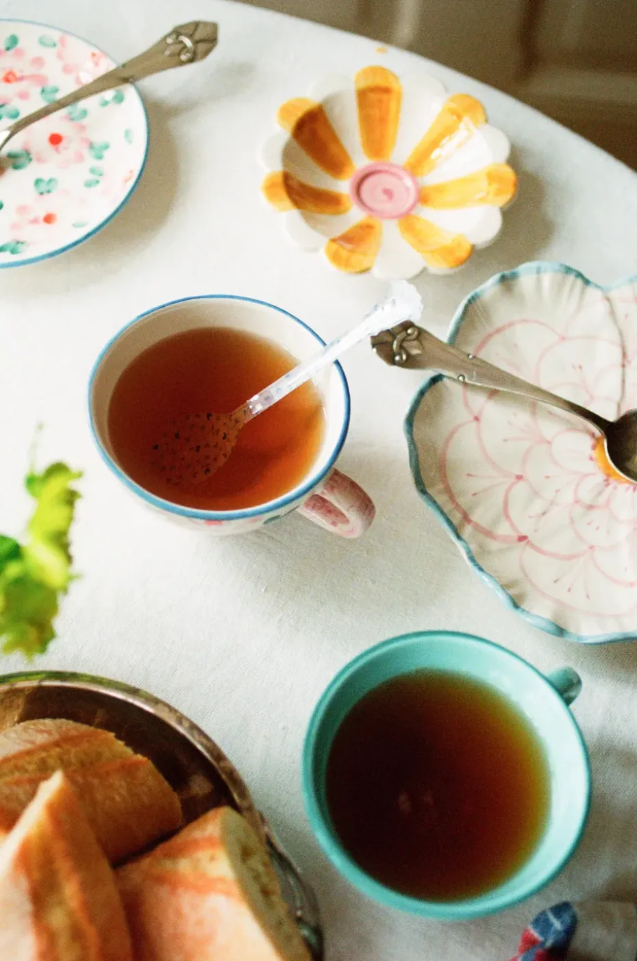 Rice Flower bord Ø19,5 cm, Blue border