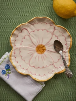 Rice Flower bord Ø19,5 cm, Yellow border