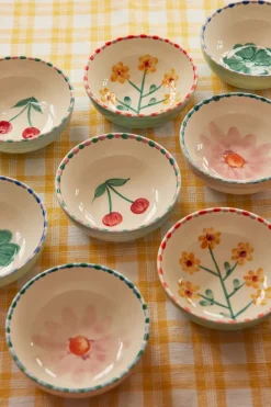 Rice keramiekschaal 35 cl, Soft Pink Flower-lavendel