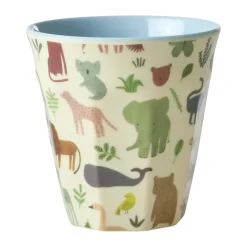 Rice kinderbeker melamine, Sweet Jungle Print-Soft blue