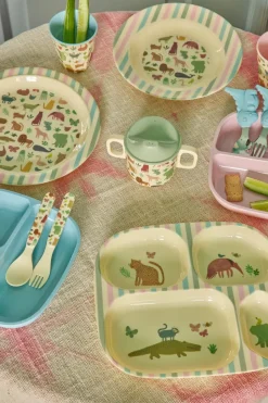 Rice kinderbeker met twee handvatten 20 cl, Sweet Jungle Print-Cream