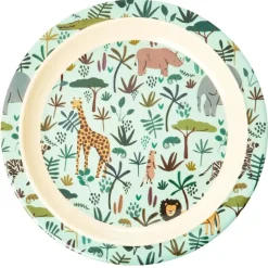 Rice kinderbord Jungle animals, Green-multi