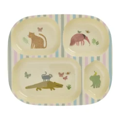 Rice kinderbord melamine 4 vakken, Sweet Jungle Print
