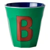 Rice melaminebeker medium letter B 30 cl, Forest green