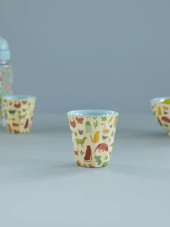 Rice melaminebeker medium, Sweet Jungle Print-Soft blue