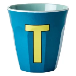Rice melaminebeker medium letter T 30 cl, Emerald green