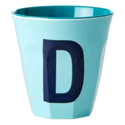 Rice melaminebeker medium letter D 30 cl, Mint
