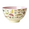Rice melaminekom small, Sweet Jungle Print-Soft Pink