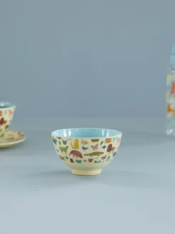 Rice melaminekom small, Sweet Jungle Print-Soft blue