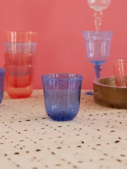 Rice tumblerglas bubbelontwerp acryl 41 cl, Blue