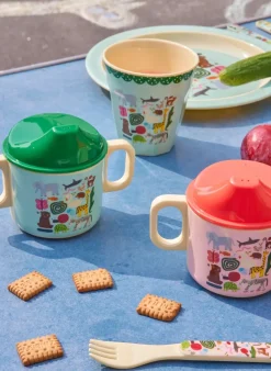 Rice wildlife kinderbeker met twee handvatten 25 cl, Mint