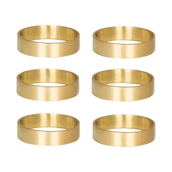 Ring servetring 6-pack, mat messing
