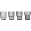 Ripple glas small 6 cl 4-pack, Smoked grey