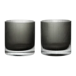 Ripple tumbler glas 25 cl 2-pack, Smoked Grey