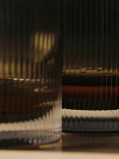 Ripple tumbler glas 25 cl 2-pack, Smoked Grey