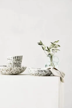 Rivoli saladeschaal medium Ø30 cm, Green splatter