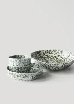 Rivoli serveerschaal Ø22,5 cm, Green splatter