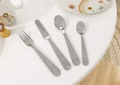 Roar like a Lion kinderbestek 4-delig, Roestvrij staal