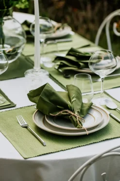 Robert servet 4-pack, Donker olijfgroen