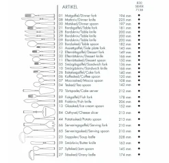 Rosenholm dessert lepel zilver, 15 cm