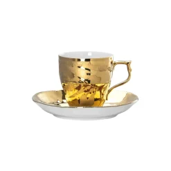 Rosenthal Heritage Midas espressokopje met schoteltje, Wit-goud
