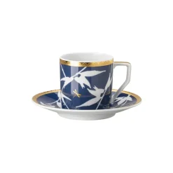 Rosenthal Heritage Turandot espressokopje met schoteltje, Blauw