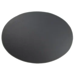 Ørskov placemat leer ovaal, zwart