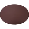 Ørskov placemat leer ovaal 47x34 cm, Bruin