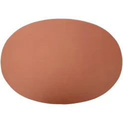 Ørskov placemat leer ovaal 47x34 cm, Cognac