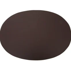 Ørskov placemat leer ovaal 47x34 cm, Chocolate