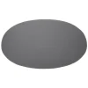 Ørskov placemat leer ovaal, donkergrijs