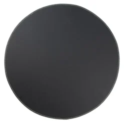 Ørskov placemat leer rond, zwart