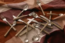 70's bestekset 16-delig, Olive