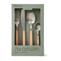 70's bestekset 16-delig, Peach