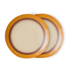 70's bord Ø27,5 cm 2-pack, Coconut