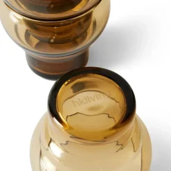 70's Bulb glas 27 cl 4-pack, Amber