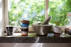 70's espresso mok 4-pack, Funky