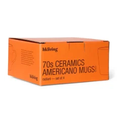 70's keramiek Americano mok 4-pack 26 cl, Radiant