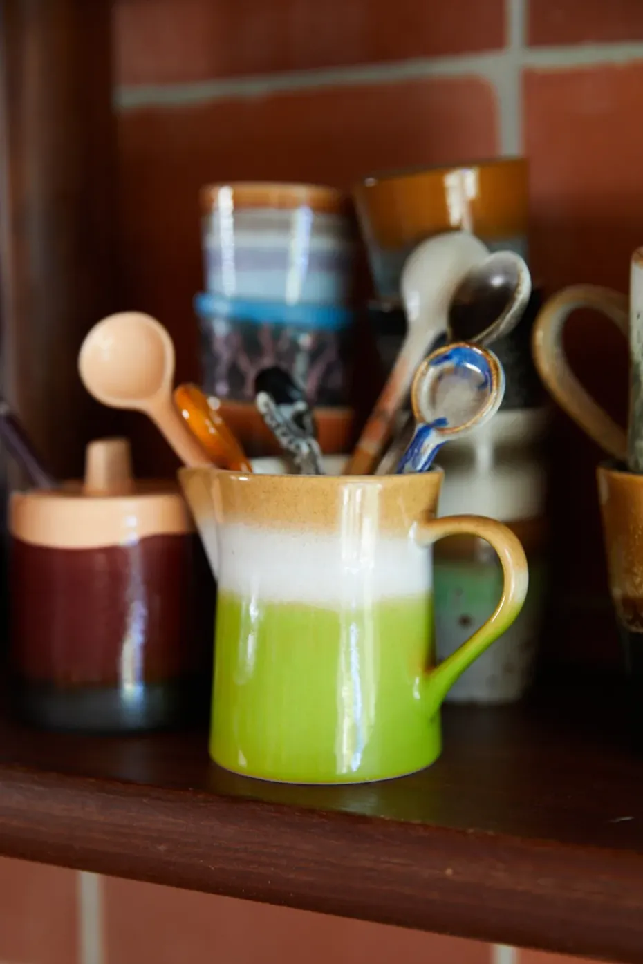 70's keramieken lepel L 4-pack, Breeze