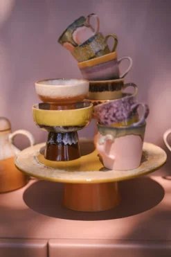 70's tapas schaal op voet L Ø12,5x11 cm, Creek