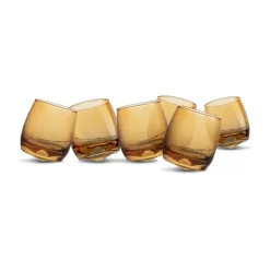 Sagaform tumblers met afgeronde bodem 30 cl 6-pack, Amber