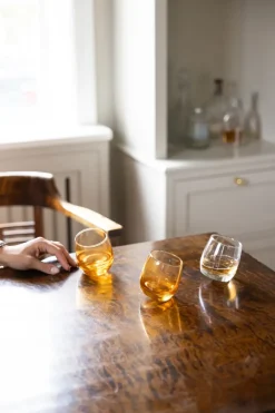 Sagaform tumblers met afgeronde bodem 30 cl 6-pack, Amber