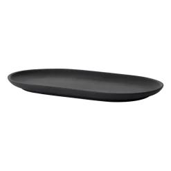 Sand bord ovaal 12,5x20 cm, Black clay