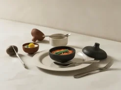 Sand kom met deksel M Ø12 cm, Black clay