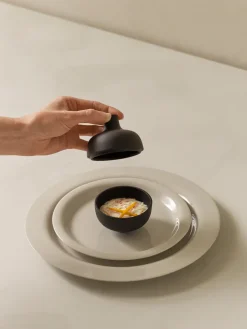 Sand kom met deksel S Ø8,2 cm, Black clay