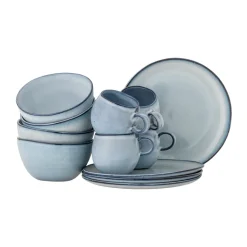 Sandrine ontbijtgarnituur 12-delig, Blauw