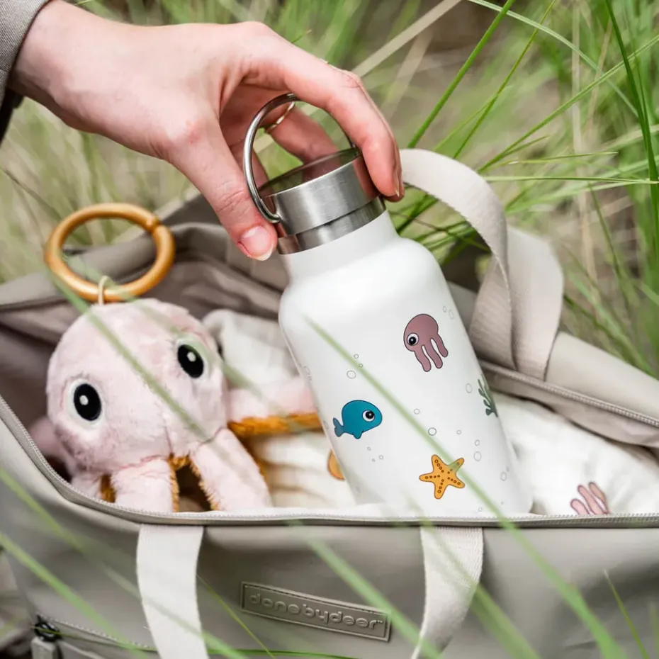 Sea friends thermosfles 35 cl, Beige