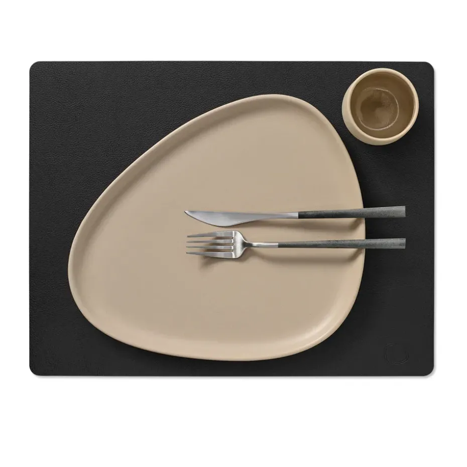 Serene placemat square L 35x45 cm, Black