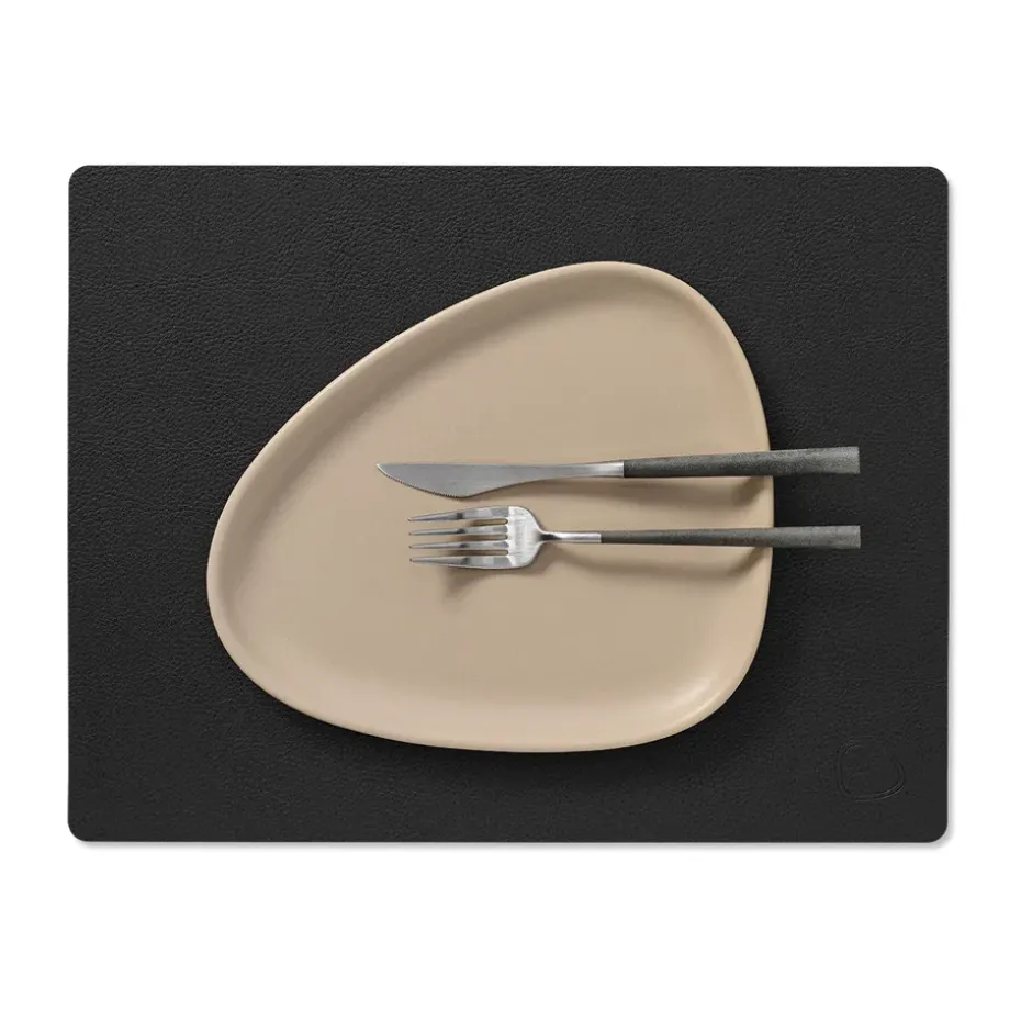 Serene placemat square M 26,5x34,5 cm, Black