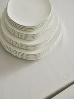 Silhouette bord L Ø26 cm 4-pack, White